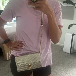 Rebecca Minkoff gold mini crossbody bag new without tags